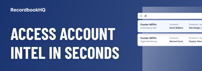 Access Sales Intel in Seconds: Accounts in Recordbook