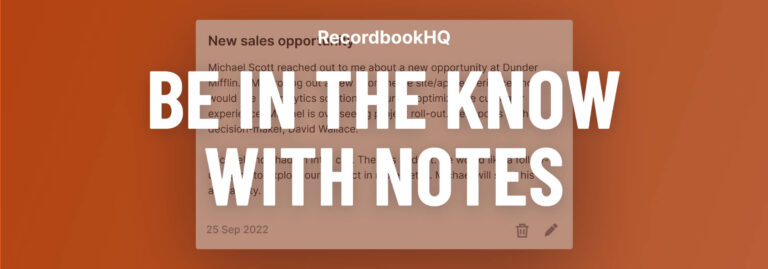 Be in the Know with Sales Notes